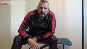 Hot dilf in shiny tracksuit verbally humiliates and farts on you. PREVIEW