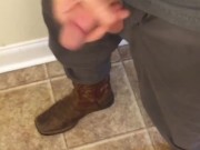Balls cock and cowboy boots 