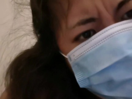 Solo amateur pinay MelanieQuezon big cock worship with face mask
