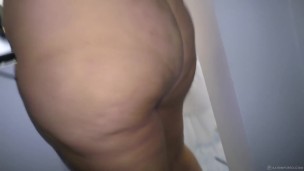 BBW MILF`s hairy pussy pissing and teasing with big ass and big boobs all nude