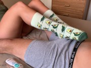Cute Amateur Teen gives first Footjob and LOVES IT! 1/16