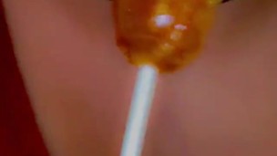 Licking the lollipop 