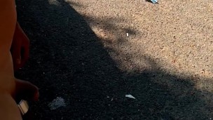 Caught naked side of road