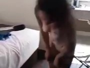 Sexy striptease turns into finger play 