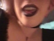 Goth girl fart tease 
