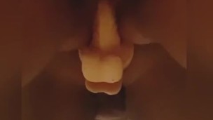 Fucking my suction cup dildo