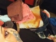 Slut Pierced Kitty Sucks Tiny Cock Laughs Her Ass Off and Dick Shames the Teenie Tiny Cock 6/16