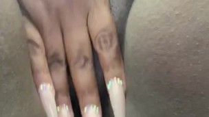 RUNNING MY PRETTY NAILS THROUGH MY FAT PRETTY PUSSY
