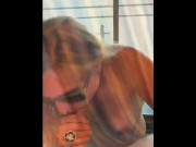 Vegas balcony blowjob from slutty wife 10/16