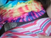 PinkMoonLust from ONLYFANS is Hippie Slut in Passenger Seat of Car Showing HAIRY Pussy in Public 11/16