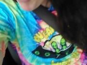 PinkMoonLust from ONLYFANS is Hippie Slut in Passenger Seat of Car Showing HAIRY Pussy in Public 5/16