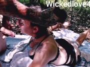 Goth cutie face fucked on her belly for sloppy THROAT PIE 14/16