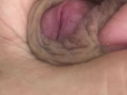 Close-Up Jacking My Restored Foreskin 