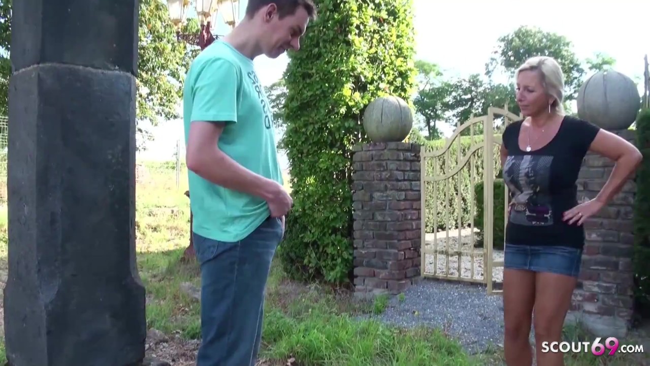 MILF catch Virgin Guy Jerking in the Garden and help him  - RedTube