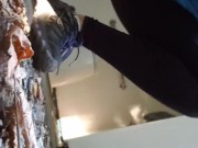 Nerdy Faery Does A Standing Piss In The Outhouse 1/16