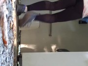 Nerdy Faery Does A Standing Piss In The Outhouse 2/16