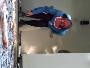 Nerdy Faery Does A Standing Piss In The Outhouse 3/16