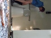 Nerdy Faery Does A Standing Piss In The Outhouse 6/16