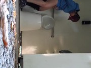 Nerdy Faery Does A Standing Piss In The Outhouse 8/16