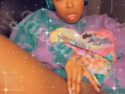 Nerdy Anime Ebony Fucks Herself