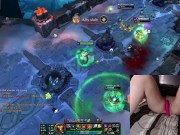 GER Gamer Girl playing LoL with a vibrator between her legs League of Legends #21 Luna 15/16