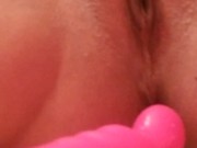 Pushing a vibrator out of my pussy