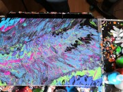 Bunter Sex und Acryl pouring
