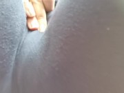 A great hot wet orgasm inside yoga pants in a public outdoor garden 8/16