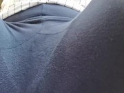 A great hot wet orgasm inside yoga pants in a public outdoor garden 9/16