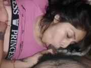 Mi novio latino me despierta para chupar su dura y gruesa verga y comerme su leche 9/16