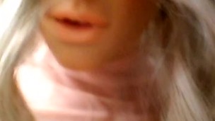 Reni Take Over Small Extra! Blonde female mask Reni close up