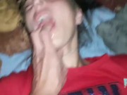 Wife blowjob dick, cumshot lips mouth, wife facefuck 14/16