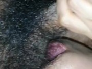 Quarantine - my latina girlfriend sucks my testicles, jerks off my big cock and i squee 10/16