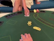 Brunette with big Tits lost sex in poker 1/16