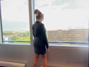 fucking the secretary on a business trip in front of the hotel window 1/16