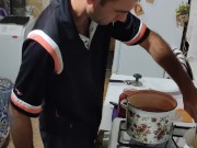 I'm canning tomato juice for the winter. 13/16