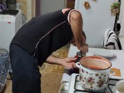 I'm canning tomato juice for the winter. 14/16