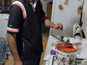 I'm canning tomato juice for the winter. 7/16