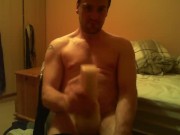 Sitting on chair watching porn fucking a felsh light till I ejaculate 15/16