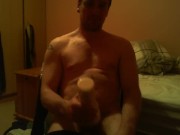 Sitting on chair watching porn fucking a felsh light till I ejaculate 5/16