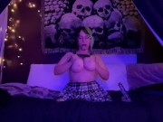 BigTittyGothEgg jiggling and playing with my wet pussy 4/16