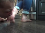 Sexy MILF has her PERFECT Wrinkled soles Licked while she's Cooking! 3/16
