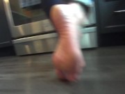 Sexy MILF has her PERFECT Wrinkled soles Licked while she's Cooking! 9/16