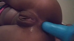 Ebony anal play