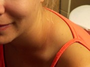 Peeing Slut Discovers Secret Jamie Stone Glory Hole 16/16