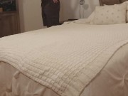BTS - Wife Films Husband Fucking Natural Brunette