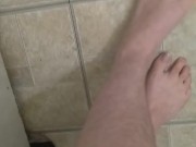Dirty Talking Camgirl Slut TRIES to Pee into Toliet Standing Up & FAILS! Pissy Mess Bathroom Floor!! 13/16
