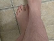 Dirty Talking Camgirl Slut TRIES to Pee into Toliet Standing Up & FAILS! Pissy Mess Bathroom Floor!! 15/16