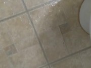 Dirty Talking Camgirl Slut TRIES to Pee into Toliet Standing Up & FAILS! Pissy Mess Bathroom Floor!! 8/16