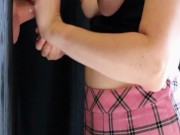 Gloryhole Big Cock Handjob Cum On Tits 1/16